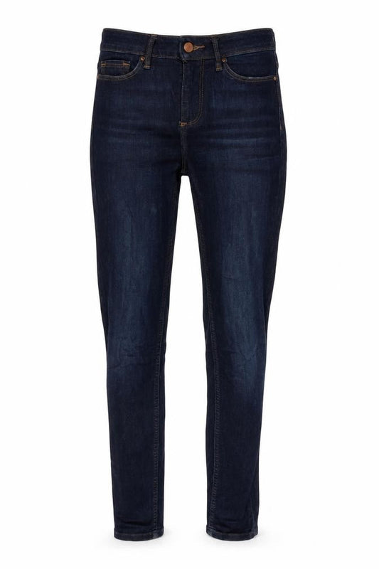 F&F Womens Blue Cotton Blend Straight Jeans Size 6 L30 in Regular Zip