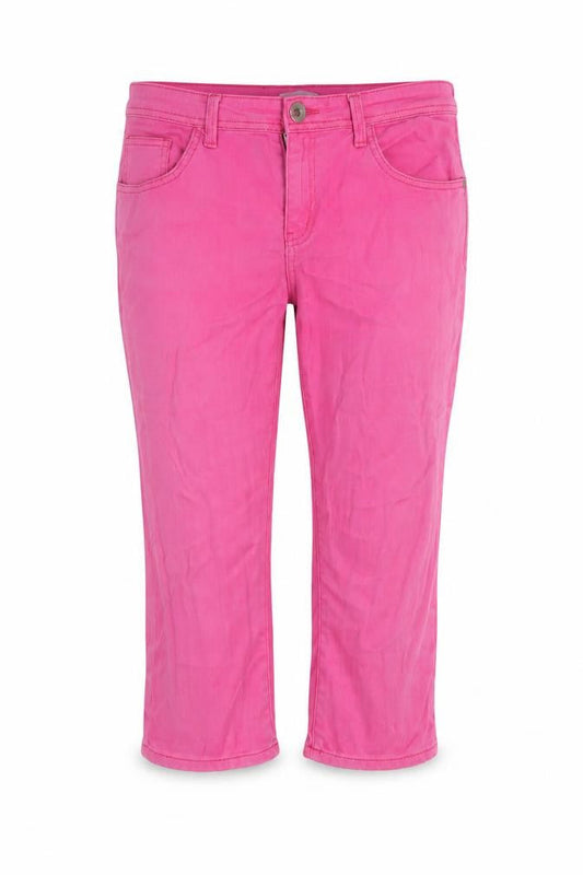 Mimosa Womens Pink Cotton Blend Cropped Jeans Size 14 L20 in Regular Zip