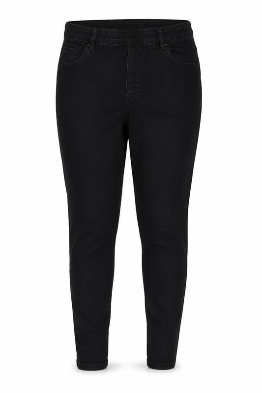 Intuition Womens Grey Cotton Blend Tapered Jeans Size 16 L27 in Regular Zip