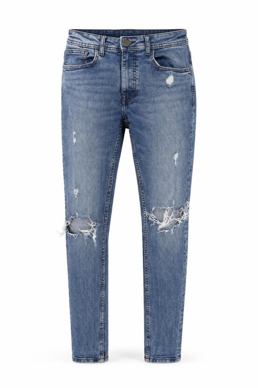 Denim & Co. Mens Blue Cotton Blend Tapered Jeans Size 32 in L32 in Regular Zip