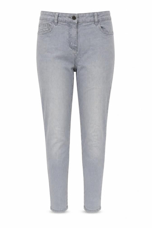 TU Womens Grey Cotton Blend Skinny Jeans Size 14 L28 in Extra-Slim Zip