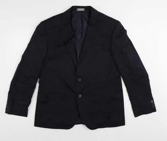 Marks and Spencer Mens Blue Polyester Jacket Suit Jacket Size 42 Regular