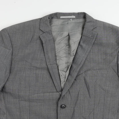 Next Mens Grey Wool Jacket Suit Jacket Size 42 Regular