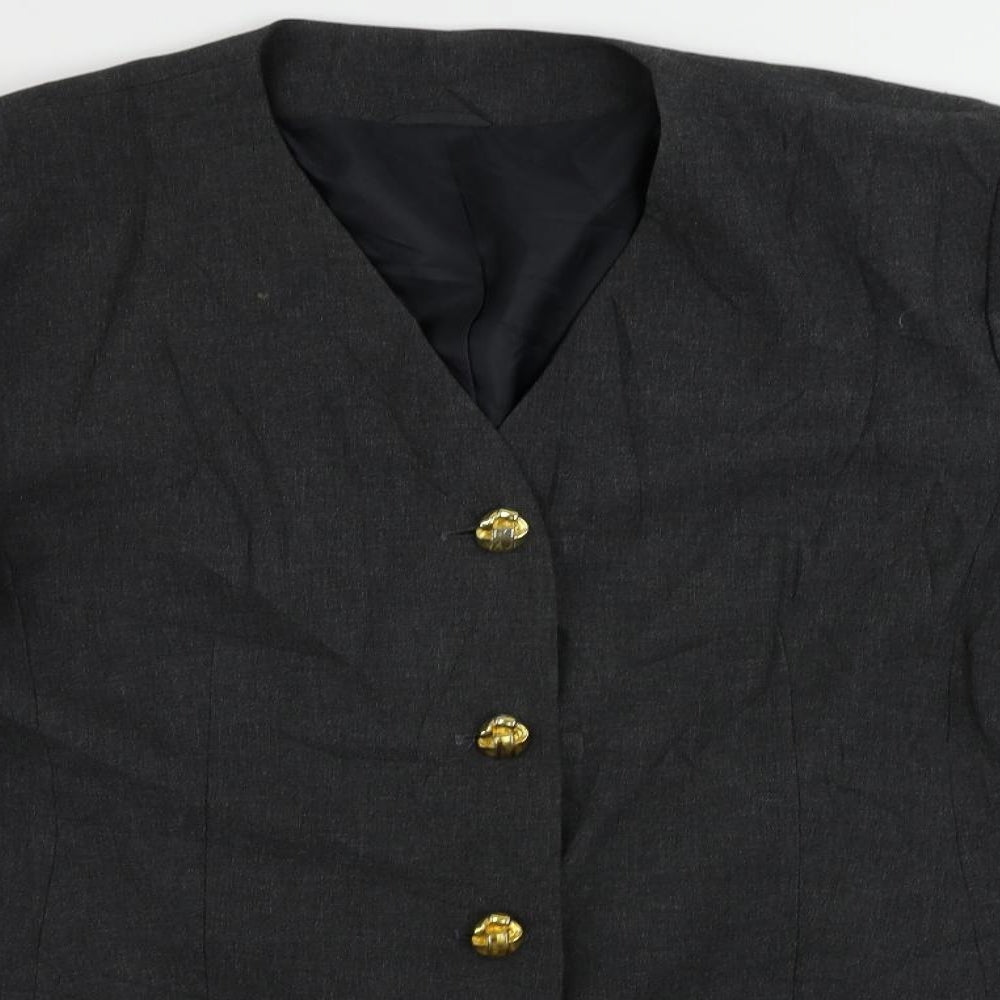 Richards Womens Grey Jacket Blazer Size 18 Button - Vintage