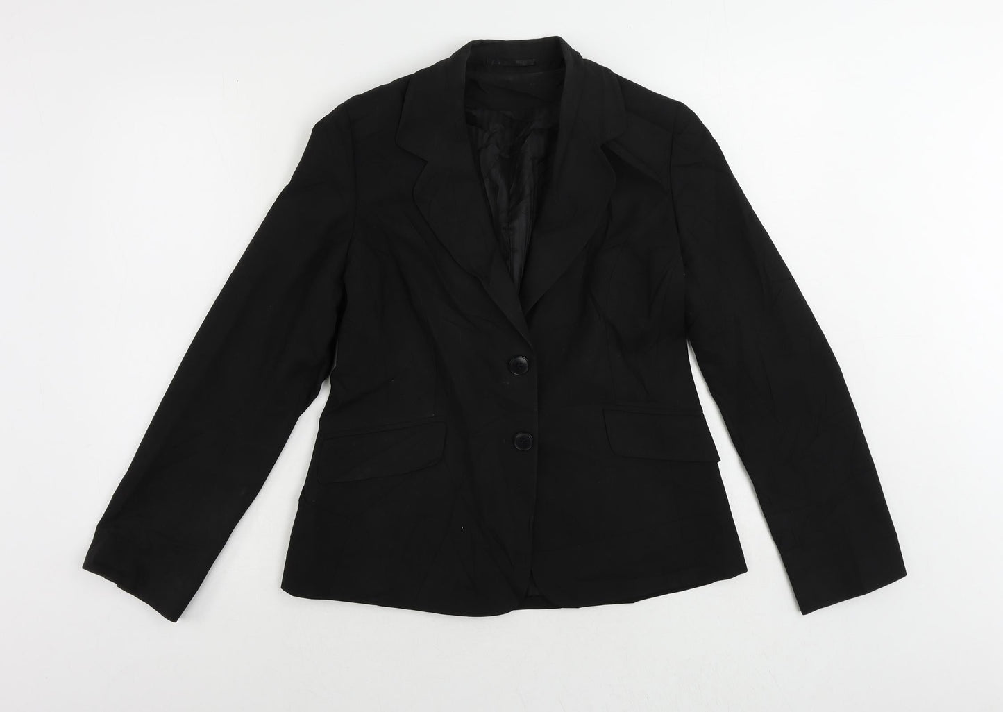 Clubclass Tailoring Womens Black Jacket Blazer Size 12 Button