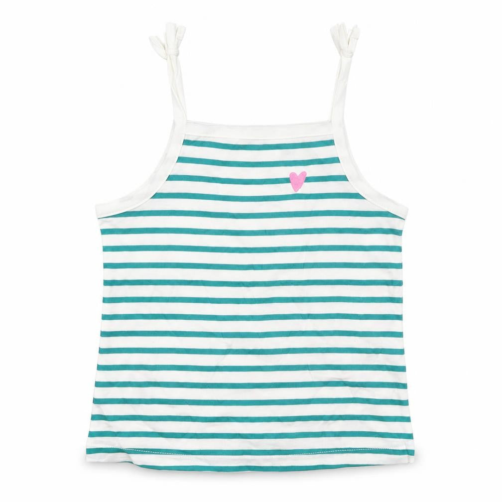 Marks & Spencer Girls Green Cotton Camisole Tank Size 3-4 Years Square Neck Pullover