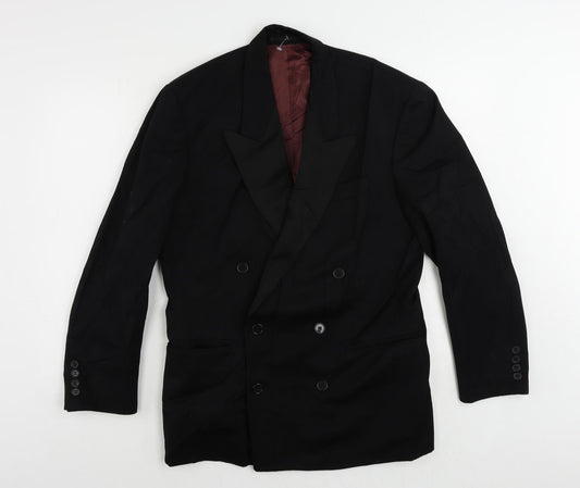 NEXT Mens Black Wool Tuxedo Suit Jacket Size 38 Regular