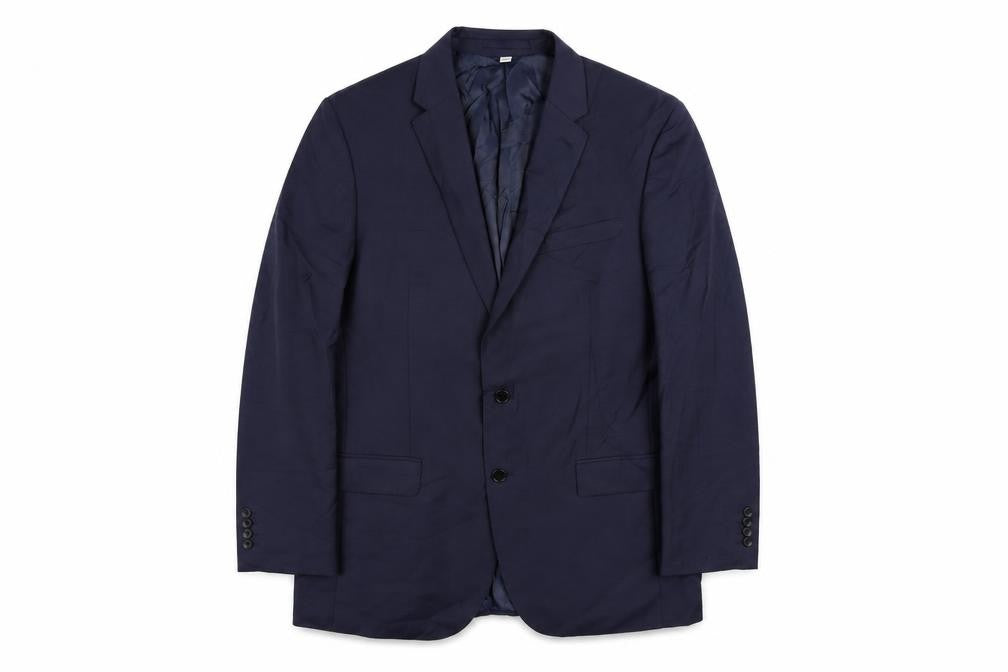 Marks & Spencer Mens Blue Wool Jacket Suit Jacket Size 42 Regular