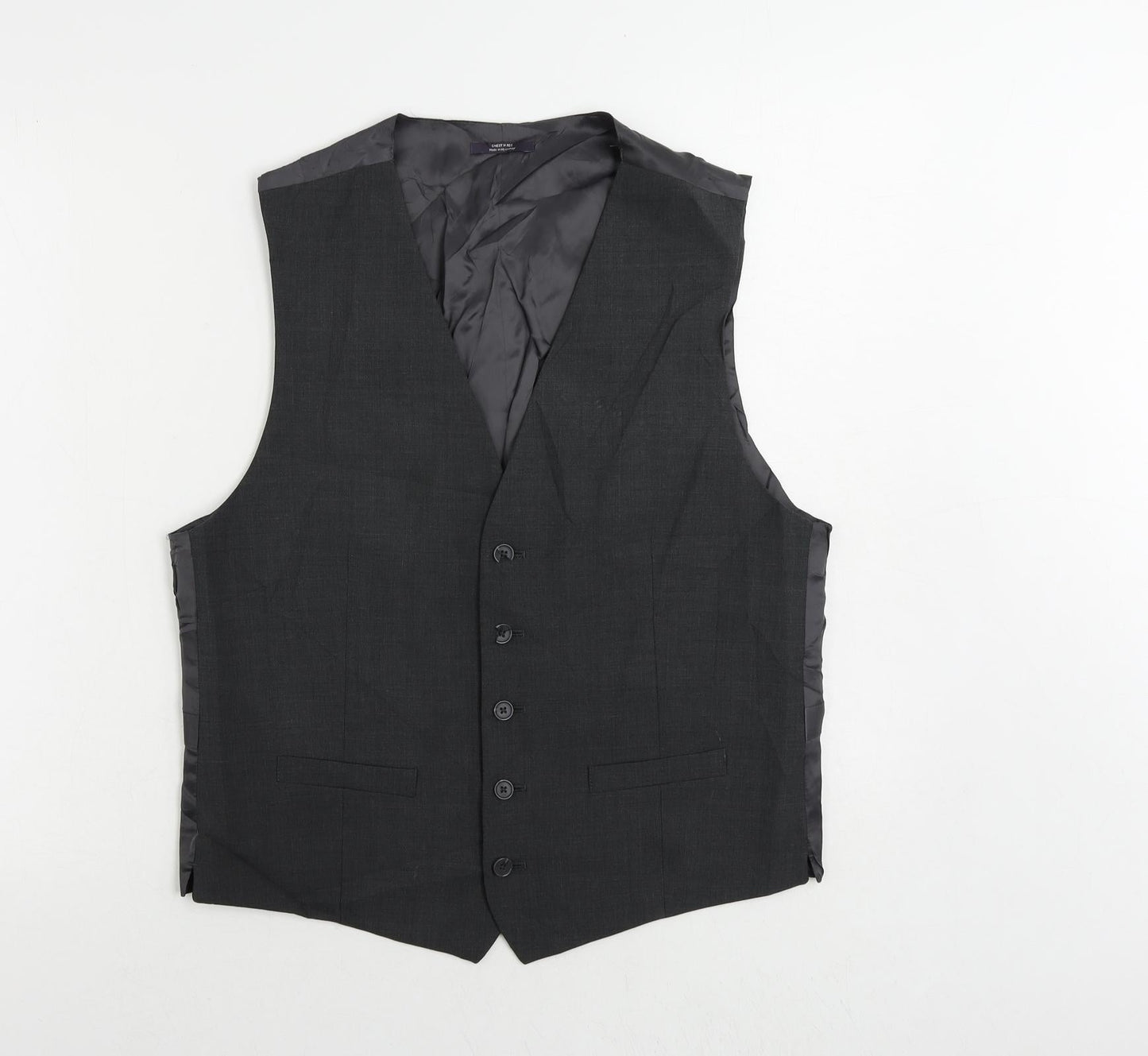 Marks and Spencer Mens Grey Wool Jacket Suit Waistcoat Size 40 Regular