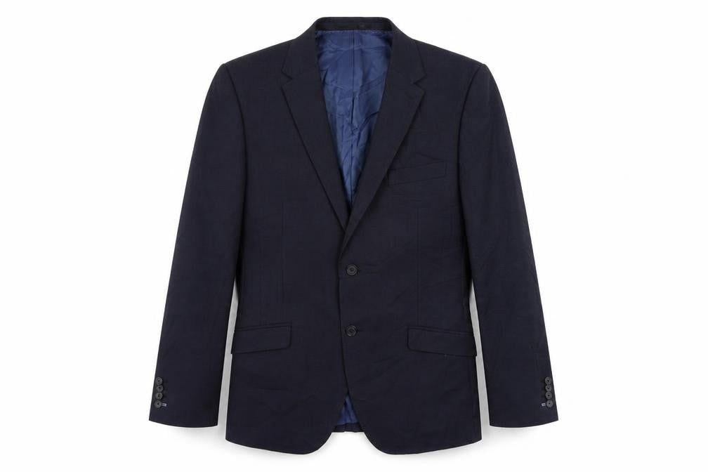 Linea Mens Blue Wool Jacket Suit Jacket Size 42 Regular