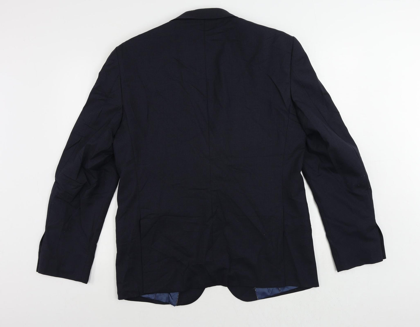 Linea Mens Blue Wool Jacket Suit Jacket Size 42 Regular