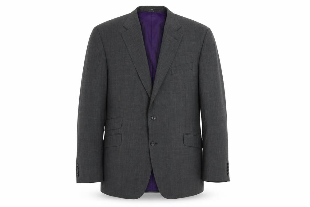 Marks & Spencer Mens Grey Plaid Wool Jacket Suit Jacket Size 44 Regular