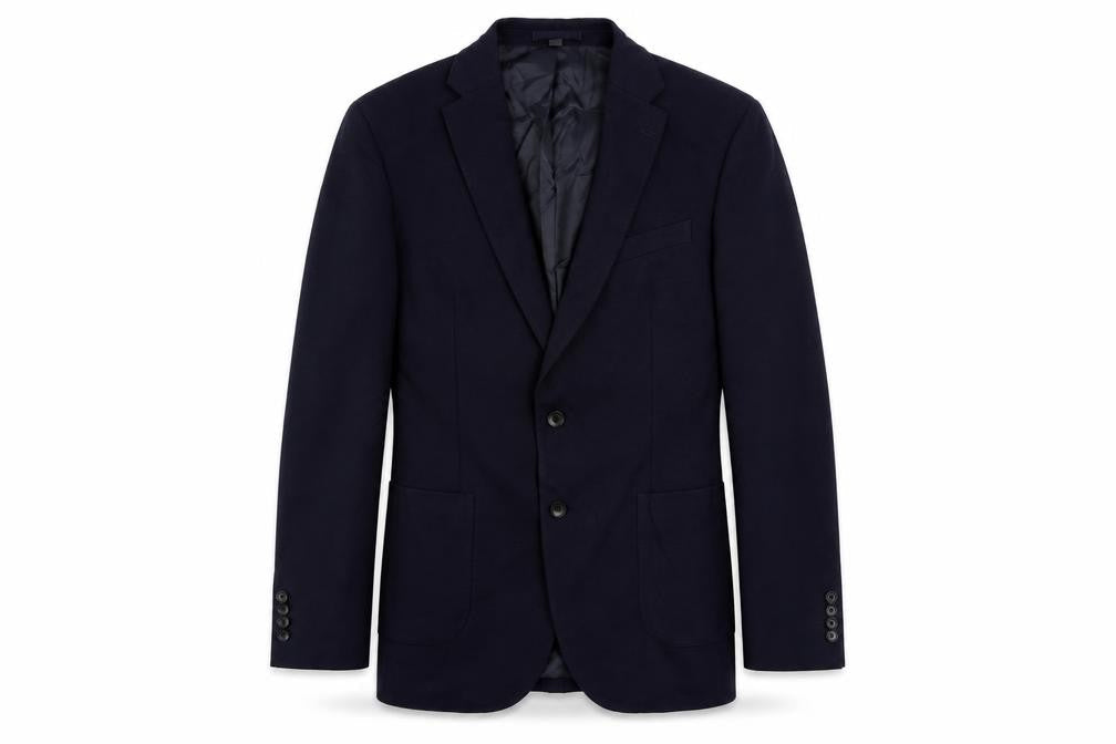 Marks & Spencer Mens Blue Polyamide Jacket Suit Jacket Size 42 Regular