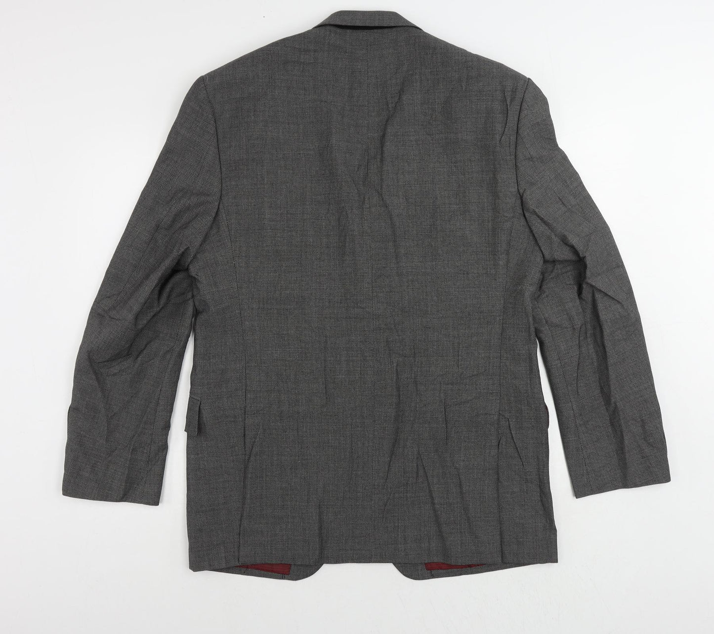 Marks and Spencer Mens Grey Polyester Jacket Suit Jacket Size 46 Regular