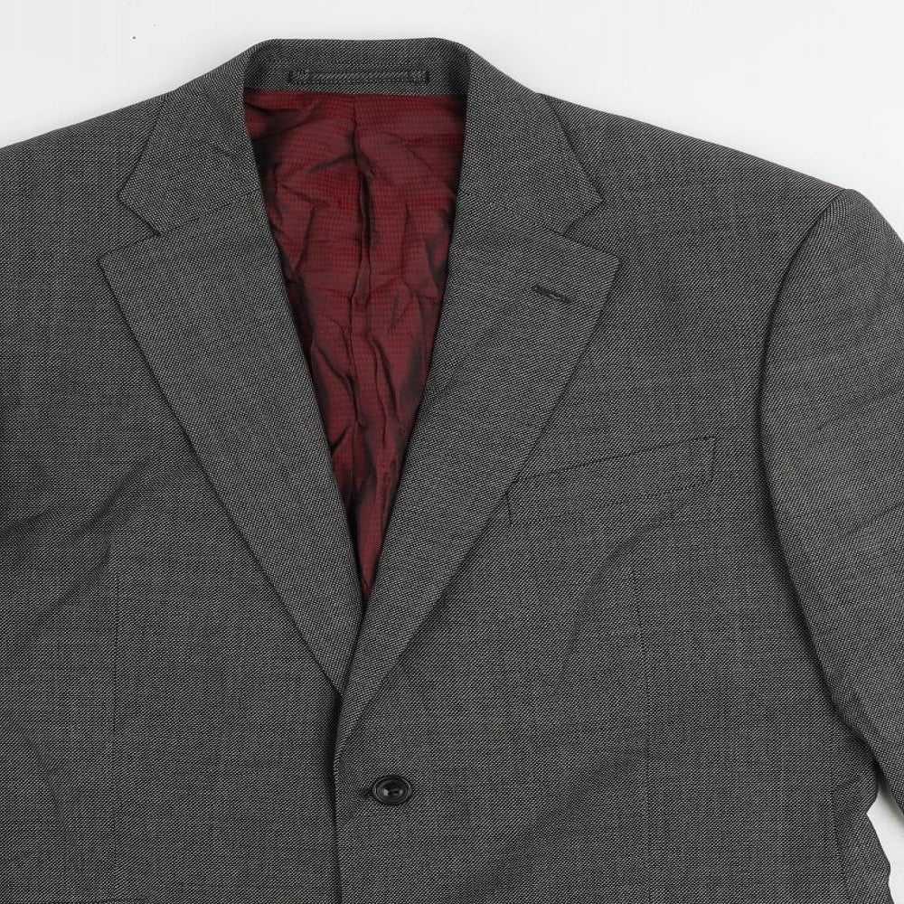 Marks and Spencer Mens Grey Polyester Jacket Suit Jacket Size 46 Regular