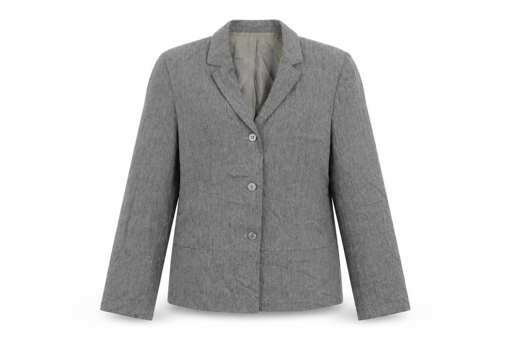 St Michael Womens Grey Jacket Blazer Size 12 Button - Vintage