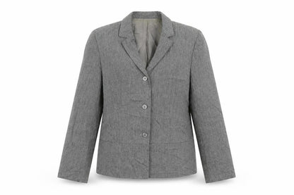 St Michael Womens Grey Jacket Blazer Size 12 Button - Vintage