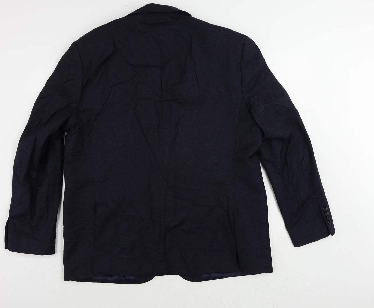 Marks and Spencer Mens Blue Wool Jacket Suit Jacket Size 46 Regular