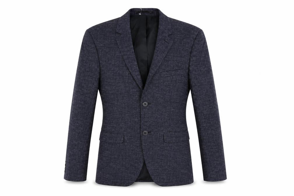Topman Mens Blue Polyester Jacket Suit Jacket Size 36 Regular