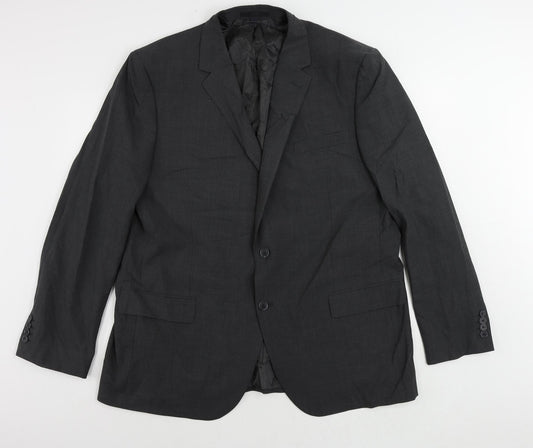 Marks and Spencer Mens Grey Wool Jacket Suit Jacket Size 48 Regular