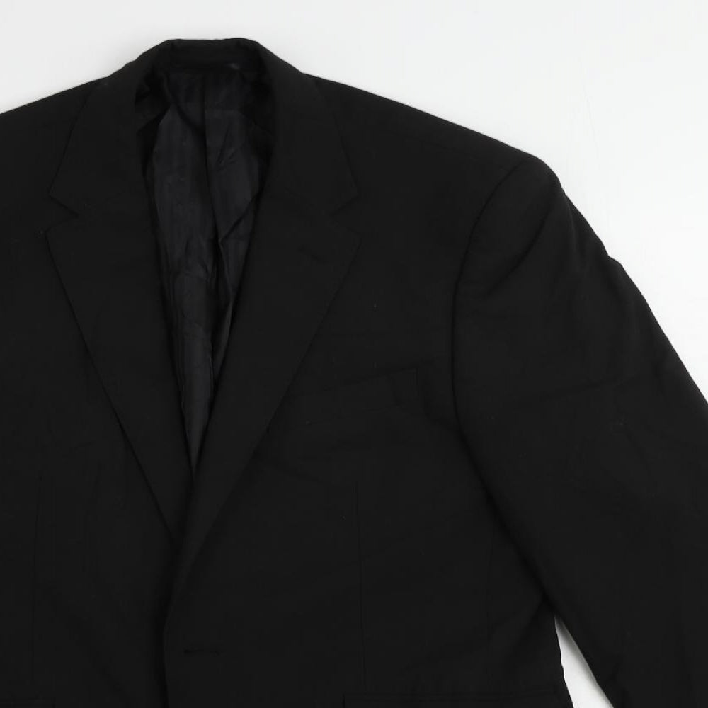 Clubclass Tailoring Mens Black Polyester Jacket Suit Jacket Size 42 Regular