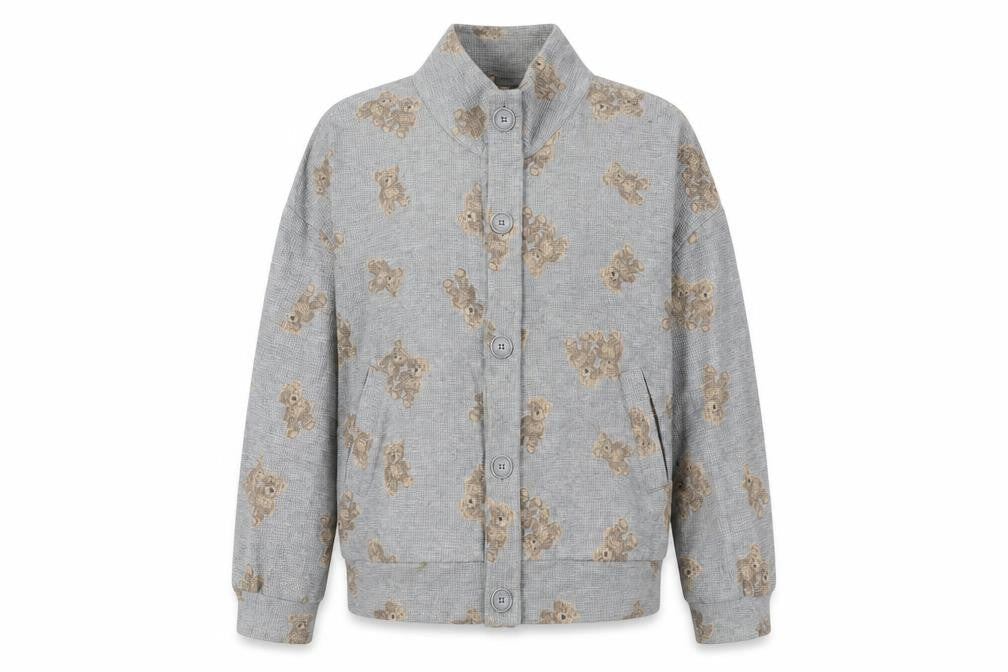 Jesus Candy Womens Grey Geometric Jacket Size S Button