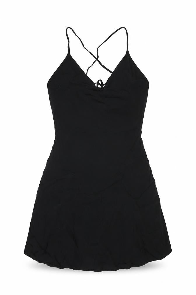 FOREVER 21 Womens Black Polyester Mini Size S V-Neck Zip