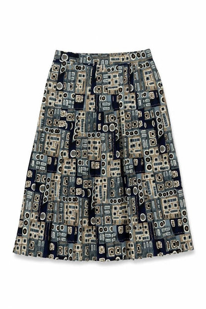 Selection Womens Multicoloured Geometric Polyester Swing Skirt Size 14