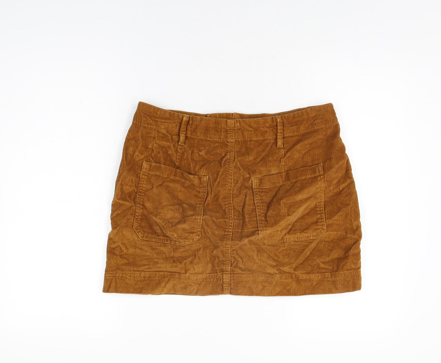 Urban Outfitters Womens Yellow Cotton Mini Skirt Size L Zip