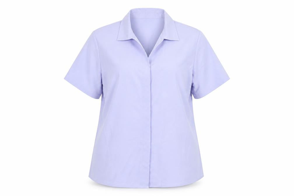 AMARANTO Womens Purple Polyester Basic Button-Up Size 14 Collared
