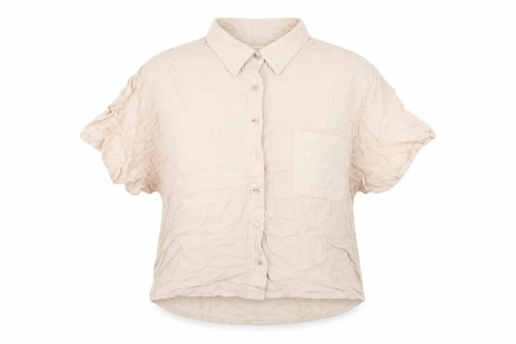 Bassika Womens Pink Viscose Basic Button-Up Size M Collared