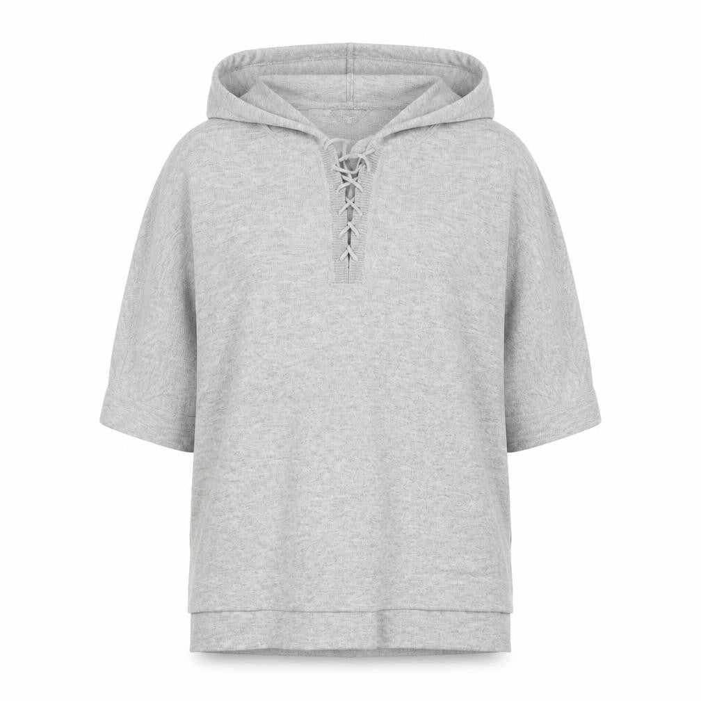 Monsoon Womens Grey Acrylic Pullover Hoodie Size S Pullover