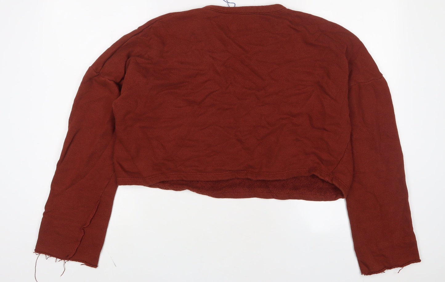 Zara Womens Brown Cotton Pullover Sweatshirt Size L Pullover