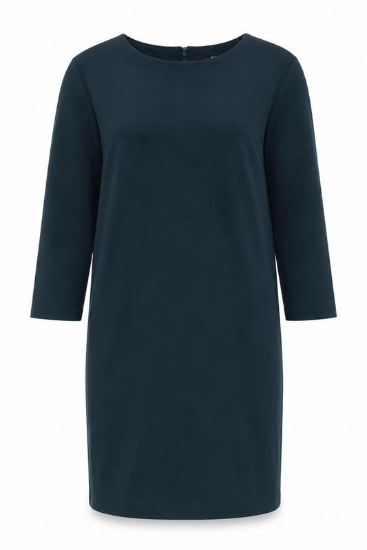 Uniqlo Womens Green Polyester Sheath Size S Boat Neck Zip