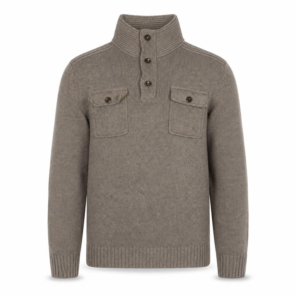 Gap Mens Brown High Neck Cotton Pullover Jumper Size L Long Sleeve
