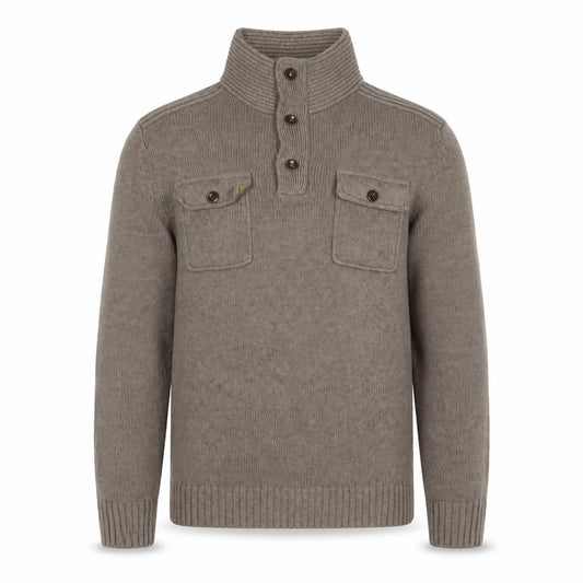 Gap Mens Brown High Neck Cotton Pullover Jumper Size L Long Sleeve