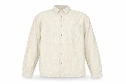 Zara Mens Ivory Cotton Button-Up Size M Collared Button
