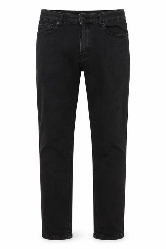 Denim & Co. Mens Black Cotton Straight Jeans Size 34 in L34 in Regular Button