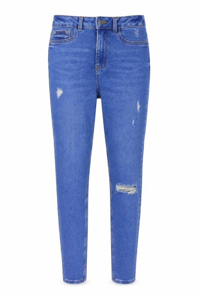 New Look Womens Blue Cotton Skinny Jeans Size 8 L28 in Regular Button