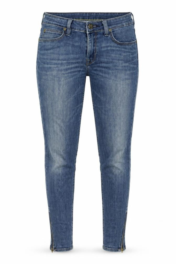 Lee Womens Blue Cotton Skinny Jeans Size 28 in L28 in Regular Button