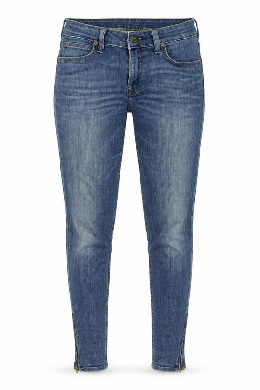 Lee Womens Blue Cotton Skinny Jeans Size 28 in L28 in Regular Button