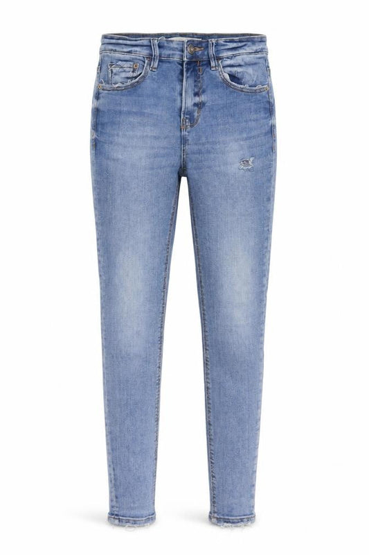 Stradivarius Womens Blue Cotton Skinny Jeans Size 6 L27 in Regular Button