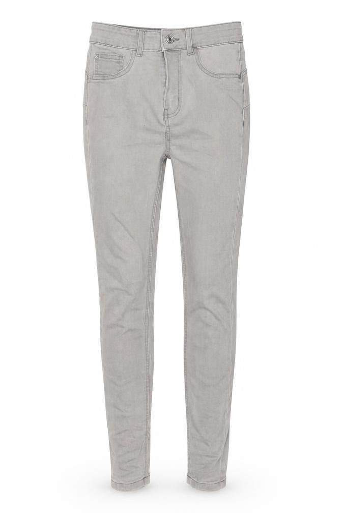 Denim & Co. Womens Grey Cotton Skinny Jeans Size 10 L27 in Regular Button