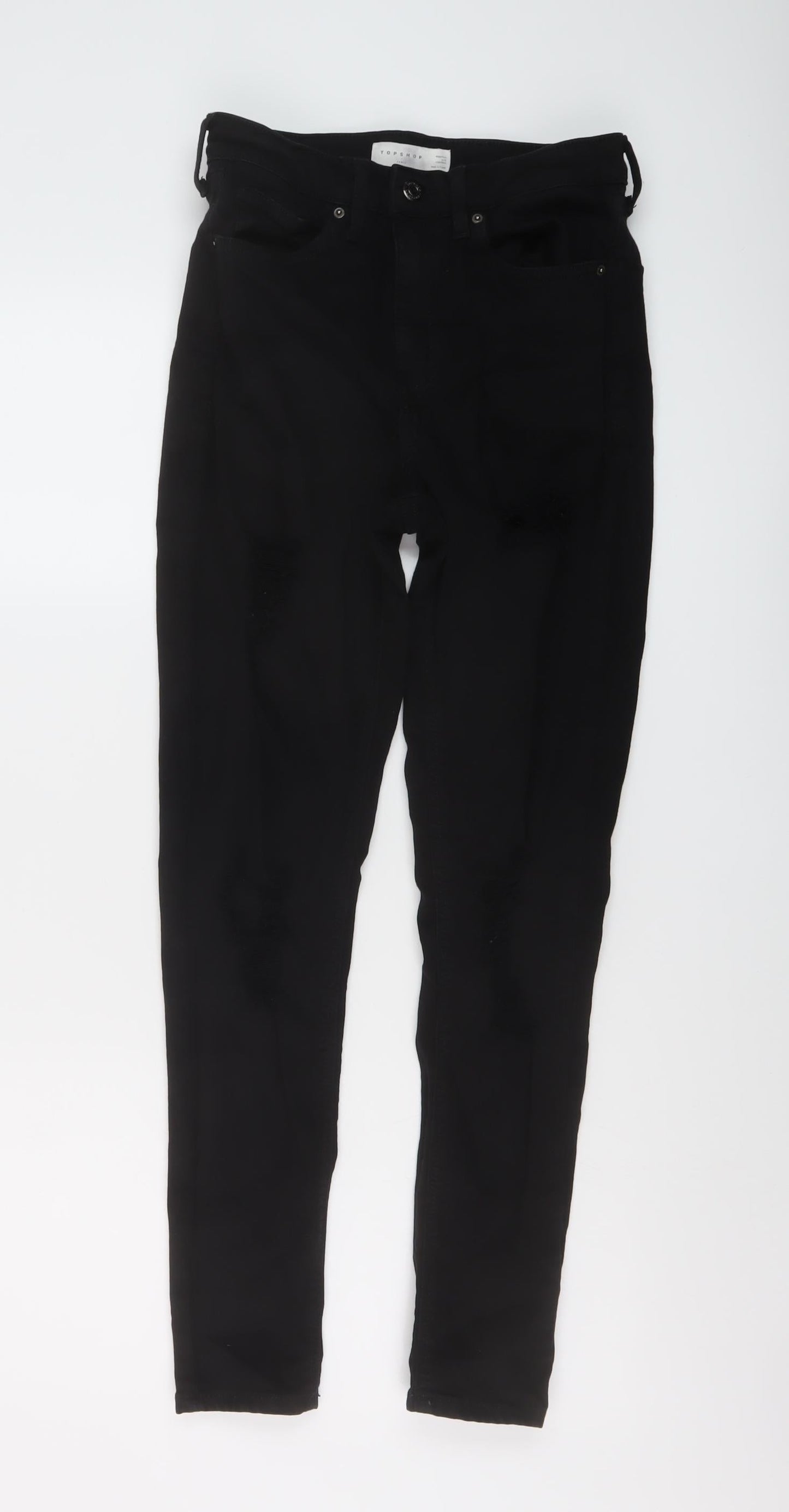 Topshop Womens Beige Cotton Skinny Jeans Size 28 in L26 in Regular Button
