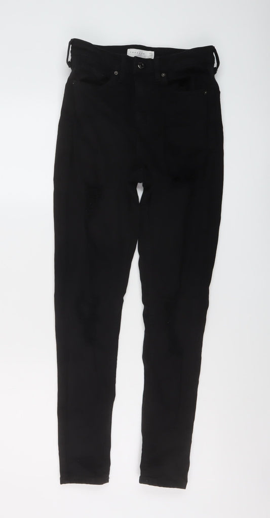 Topshop Womens Beige Cotton Skinny Jeans Size 28 in L26 in Regular Button