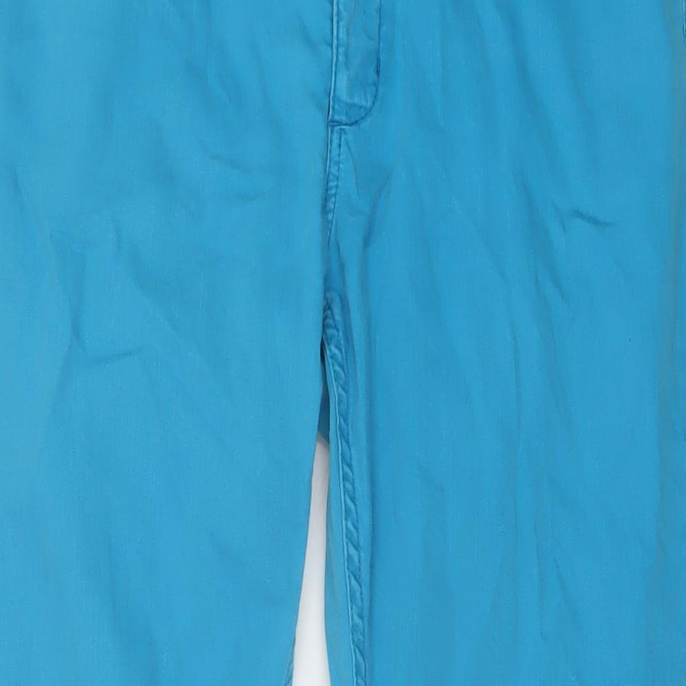 Comma Womens Blue Cotton Straight Jeans Size 10 L28 in Regular Button