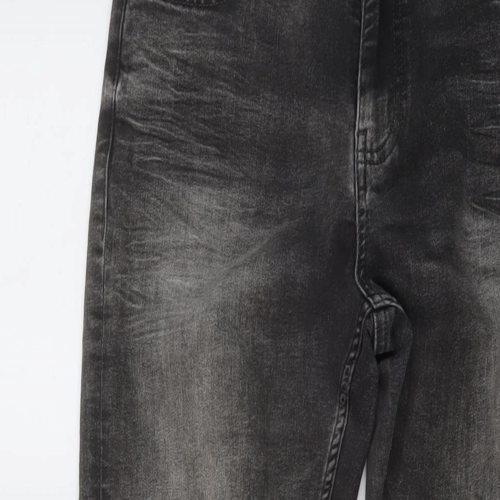 Marks and Spencer Womens Green Cotton Skinny Jeans Size 10 L28 in Regular Button