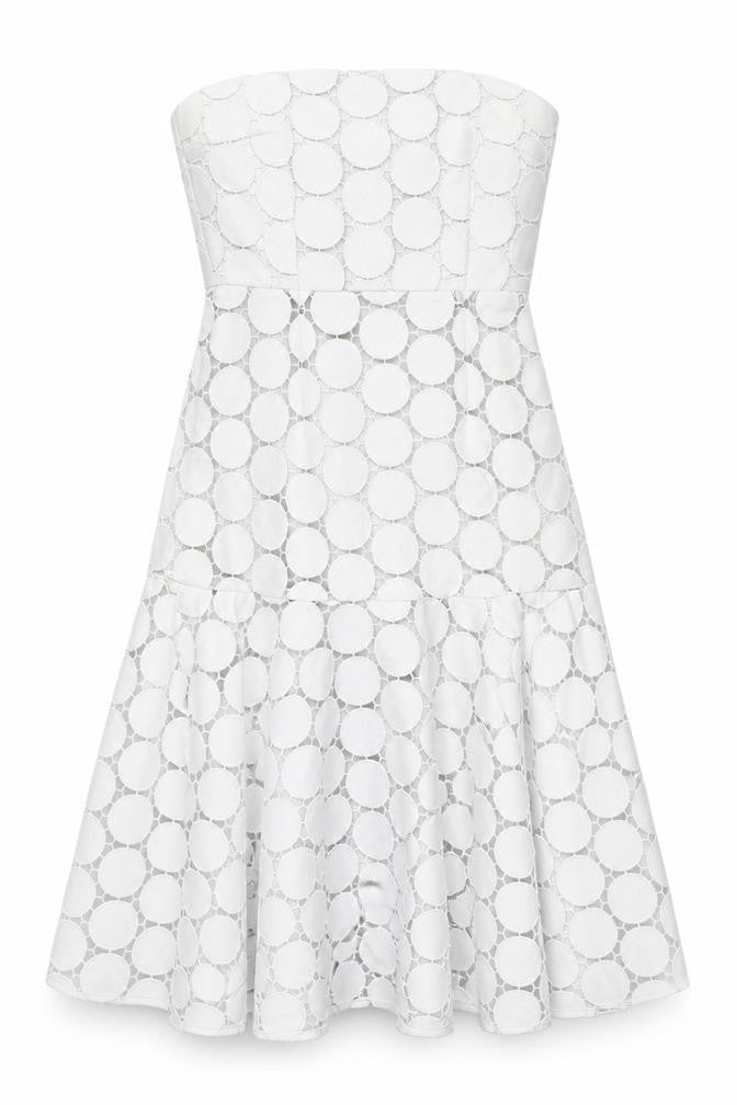 Keepsake Womens Grey Polyester Fit & Flare Size S Square Neck Zip - Spotted
