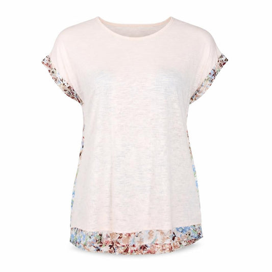 NEXT Womens Pink Polyester Basic Blouse Size 14 Round Neck - Floral Back Print