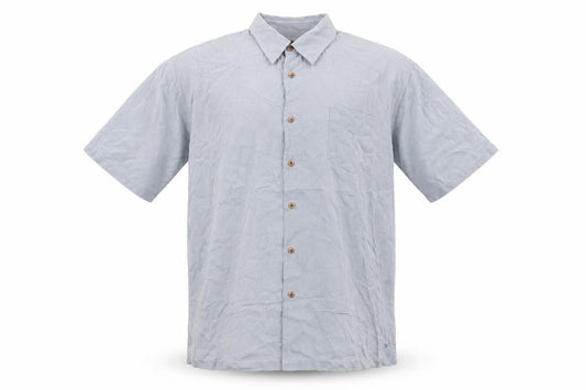 Saltaire Mens Blue Silk Button-Up Size XL Collared Button - Logo